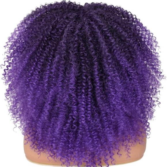 Beautiful Short Curly Afro Wig with bangs - Picture 2 of 3